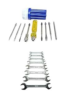 PYE Set of 2 Hand Tool Combo Open Spanner 6x7 to 20x22 set of 8 pcs ...