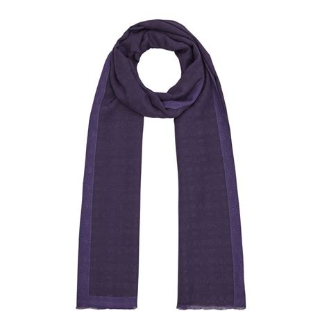 All Seasons Purple Monogram Scarf | Ipekevi