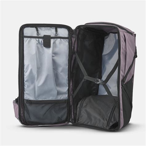 Women's Travel 900 60+6L suitcase-style travel backpack - Brown