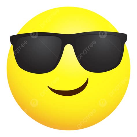 желтый крутой смайлик с черными очками вектор PNG , крутые смайлики ...