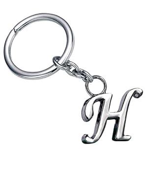 Relicon English Alphabet Letter H (R-37) Silver Metal Keychain for Car ...