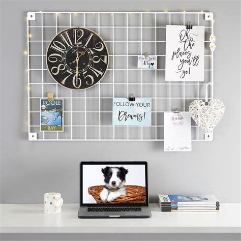 GreenUniverse Life Steel Photo Frame Wall Grid [30 x 30 cm, WHITE ...