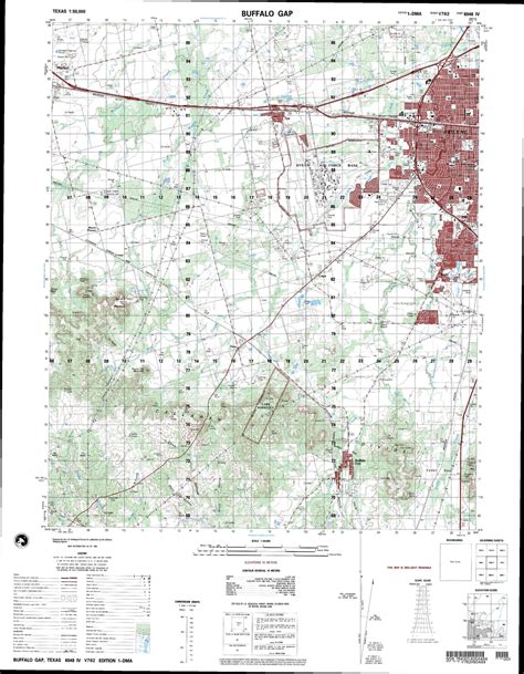 Buffalo Gap Texas Military 1:50,000 Map – MyTopo Map Store