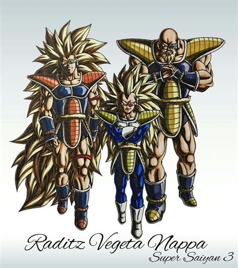 Raditz, Vegeta and Nappa as Super Saiyan 3, that'd be cool | Dragon ...