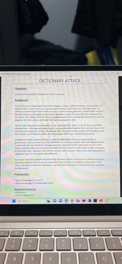 Dictionary Attack Tutorial 的图像结果