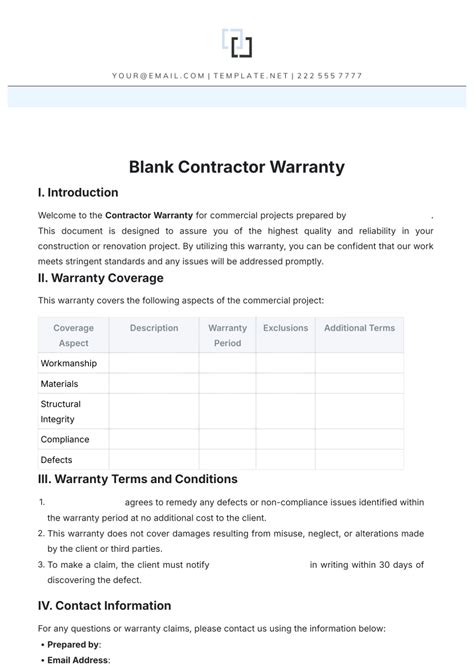 Free Roof Warranty Template to Edit Online