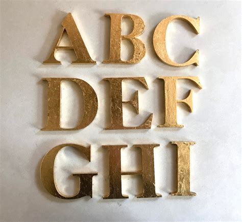 Decorative Gold Leaf Serif Letters, A-Z, 7cm - Etsy