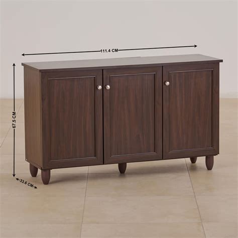 Buy (Refurbished) Lewis 12 Pairs Shoe Cabinet - Brown from Home Centre ...