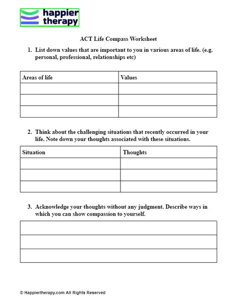 Image result for Life Compass Worksheet Values