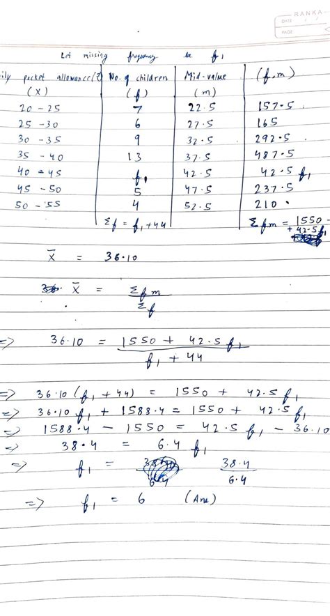 the following distribution shows the daily pocket allowance of a ...
