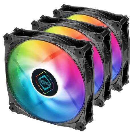 Iceberg Thermal IceGALE Lightning ARGB Gen 2 120mm Case Fan 3-Pack ...