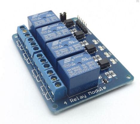 4 relay modules with optocouplers, relay control panel with indicator ...