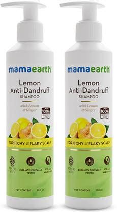 Mamaearth Lemon Anti-Dandruff Shampoo with Lemon & Ginger for Itchy ...