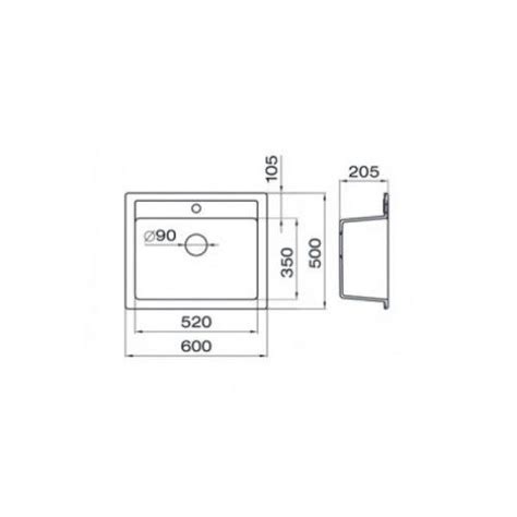 Metalac Sudopera X Granit Quadro 60 600x500 fi 90 sa sifonom Šampanjac ...