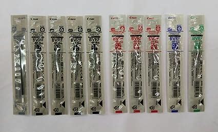 Pilot BVRF-8F-B/R/L/G Oil-Based Ballpoint Pen Refills, Fine Point. 0.03 ...
