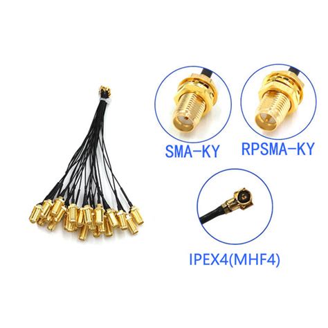 U.FL IPEX 4 to SMA / RPSMA Connector Pigtail – ThinkRobotics.com