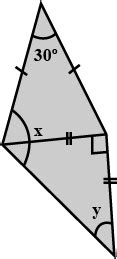 Apply the properties of isosceles and equilateral triangles to find the ...