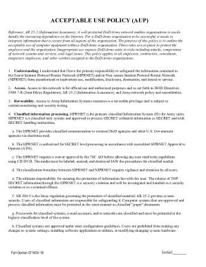 2018-2025 Form DoD Fort Gordon Acceptable Use Policy Fill Online ...