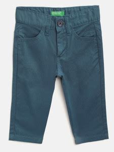 United Colors of Benetton Slim Fit Boys Dark Green Trousers - Buy ...