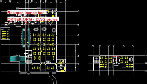 Proje Sitesi | Restoran lounge bar Autocad Projesi