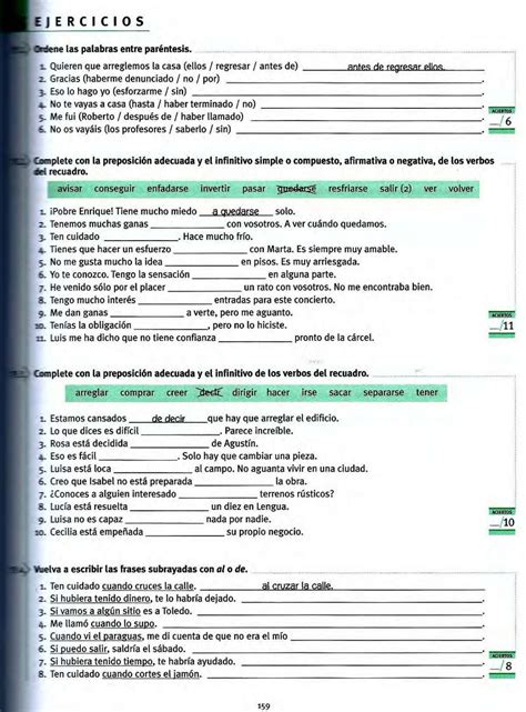 Gramática de Uso Del Español C1-C2 | Ejercicios para aprender español ...