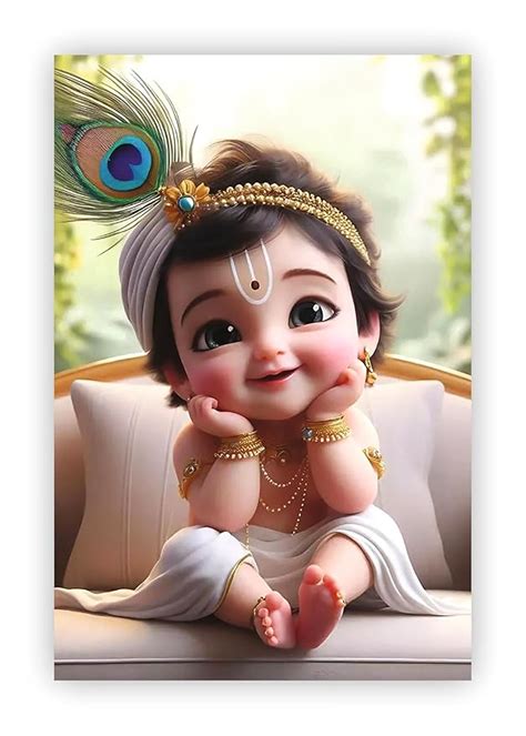 Graphic Word Lord Baby Krishna Laddu Gopal For Pregnant Women Poster ...