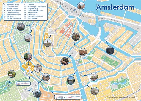 Top Tourist Attraction and Places Map of Amsterdam Netherlands – Tourist Places Guide