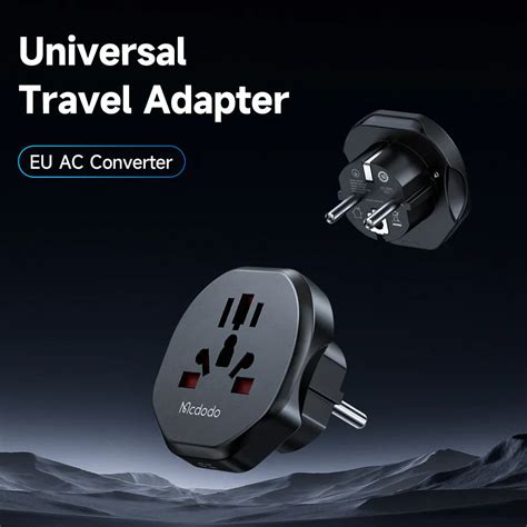 Mcdodo Universal Travel Adapter EU - Black – mgviplounge