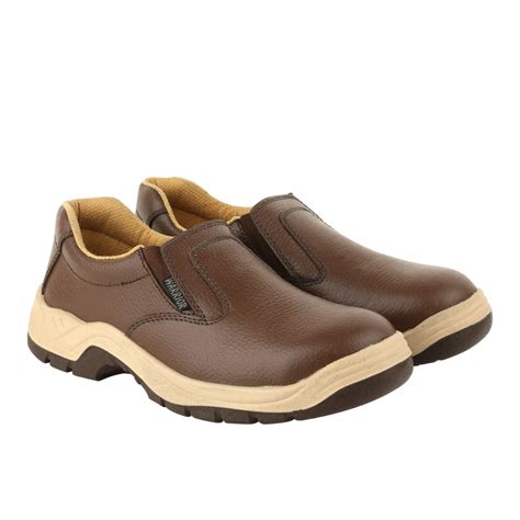 Buy Slip On Double Density Brown Safety Shoes for Men By Liberty