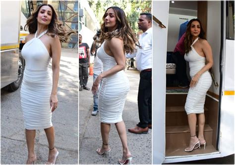 Malaika Arora looks super glamorous in tight white bodycon dress ...