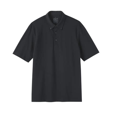 M's Cool touch pique button down S/Slv polo shirt