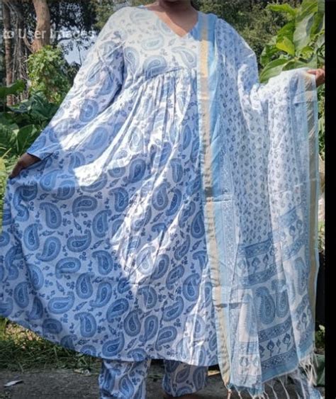 Ethnic Set Women Block Printed Kurta set with Dupatta