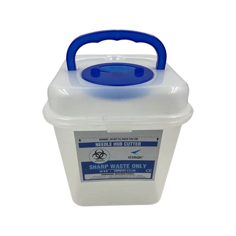 LexBax 2.5 liter needle hub cutter empty container for hospital and ...