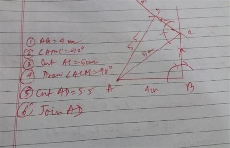 construct a quadrilateral ABCD in which AB= 4cm AC= 5 cm AD= 5.5cm and ...