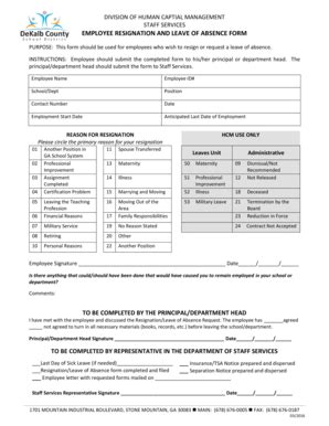 Dekalb County Schools Resignation Form 2020-2026 - Fill and Sign ...