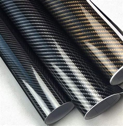 ELTON Self Adhesive Black 5D Carbon Fiber Vinyl Wrapping Film for Car ...