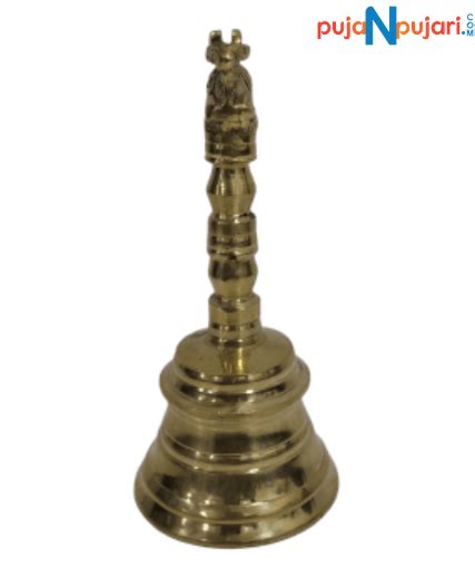 Brass Nandi Hand Held Bell 5.5 Inches – PujaNpujari
