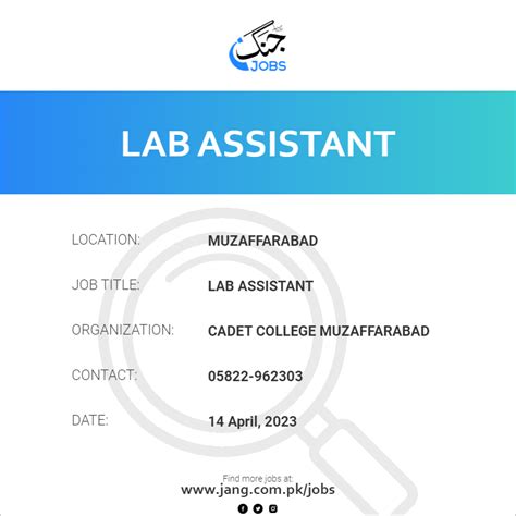 Lab Assistant Vacancy 的图像结果