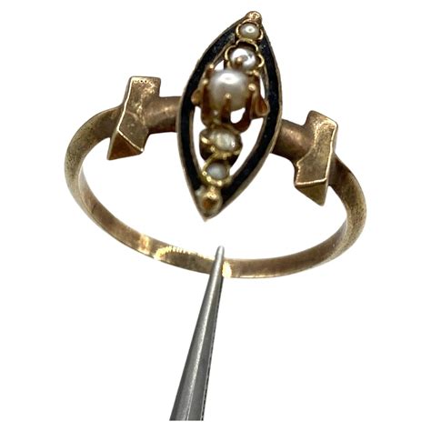 Antique Mid 1800s Diamond Gold Ring at 1stDibs