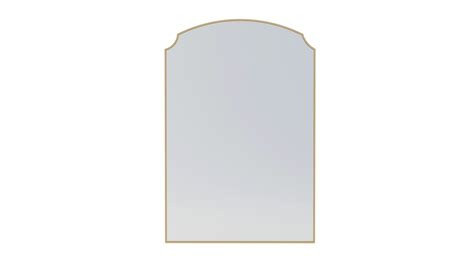 Brass Floor Mirror with Upper Curve 31135 - FOCUSED 3D Club