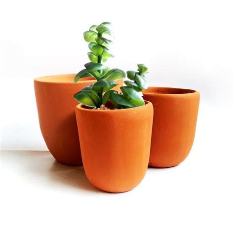 Cone Classic Terracotta Planters Set of 3 (Large,Medium,Small) | Pots ...