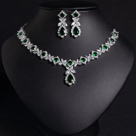 Multi Color American Diamond Necklace & Earrings Set for Women | Premi ...