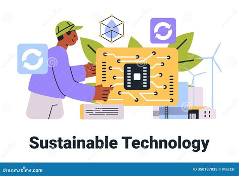 Sustainable Technology Concept With Person Holding Circuit Board ...
