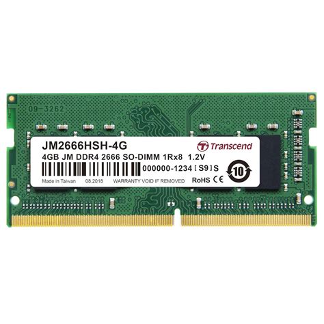 Amazon.in: Buy Transcend 4GB DDR4 2666 Laptop Memory, JetRam, DRAM ...