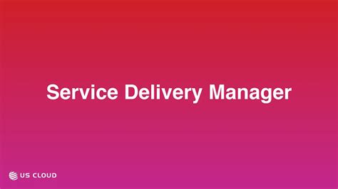 Image result for Service Delivery Manager