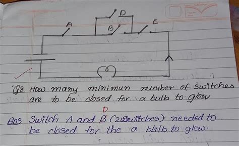 6. How many minimum number of switches are to be closed for a bulb to ...