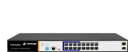SECUREYE S-16GE-M-2UG-LD-AI-VLAN 16 Ports 1000 Mbps Smart Network ...