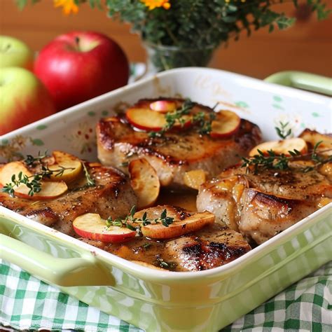Baked Pork Chops with Sweet Apple Sauce Recipe – Grandmother's Kitchen