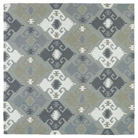 Kaleen Habitat 6 x 6 Pewter Green Square Geometric Area Rug in the Rugs ...