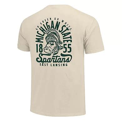Men's Cream Michigan State Spartans Comfort Colors Mascot Overlay T-Shirt